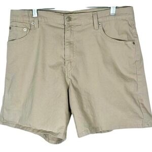 Levi's Women's Khaki Casual Shorts Size 16 Cotton Blend Stretch